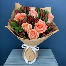 Букет цветов из:  Розы и Альстромерии в Красноармейске Саратовской области