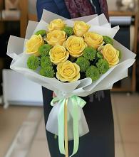 Букет цветов из:  Хризантемы и Розы в Красноармейске Саратовской области