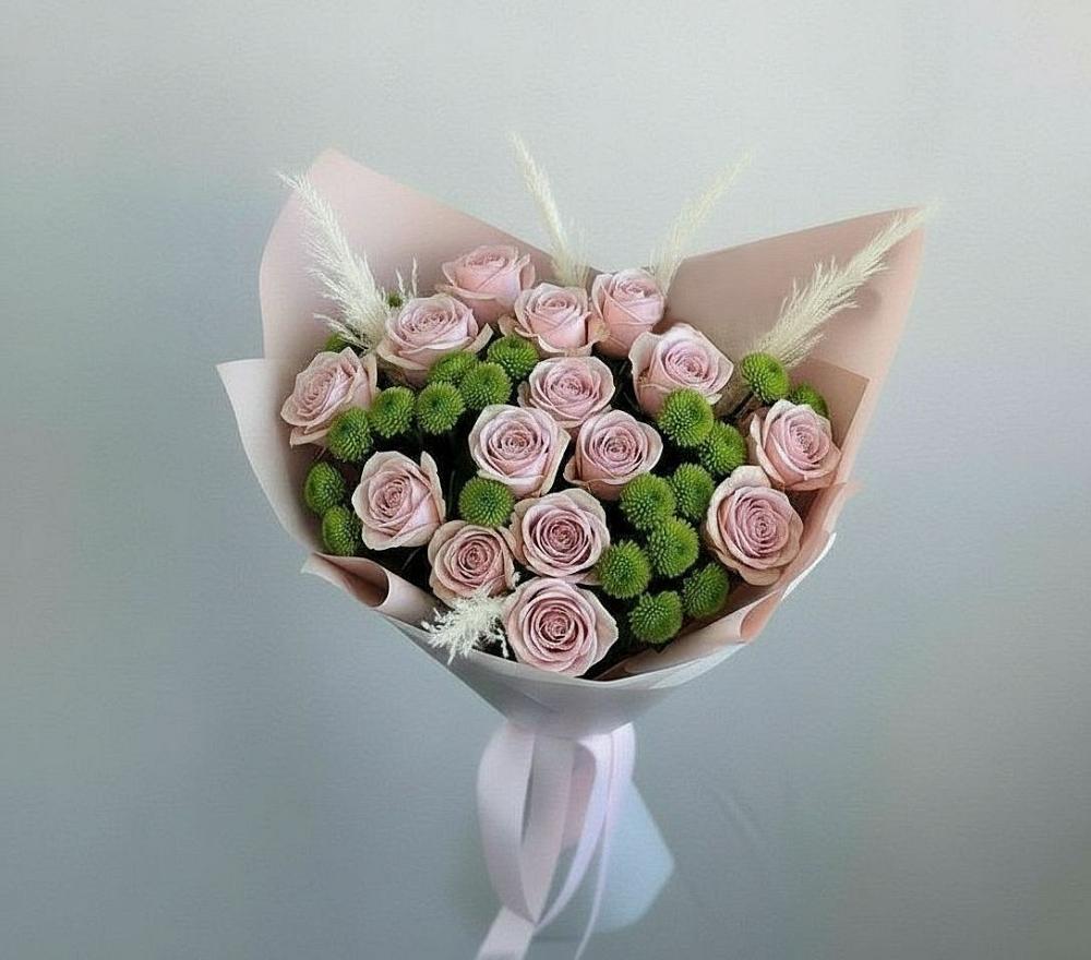 Букет цветов из: Розы и Хризантемы в Красноармейске Саратовской области