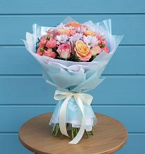 Букет цветов из:  Хризантемы и Розы в Красноармейске Саратовской области