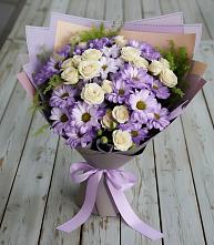 Букет цветов из:  Хризантемы и Розы #REPLACE_PRED# Красноармейске Саратовской области